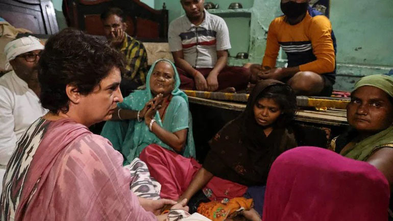 Priyanka visits Arun Valmiki's house