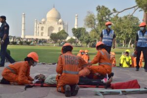 Mock Drill at the Taj mahal