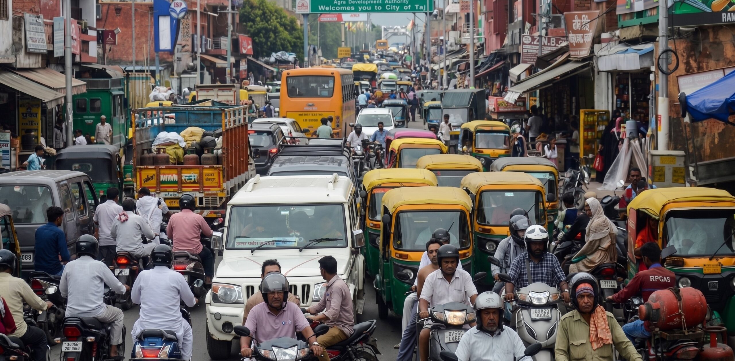 Agra traffic jam
